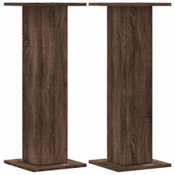 vidaXL Plant Stands Garden Plant Pot Holder Flower Stand 2 pcs Engineered Wood - brown oak, 30 x 30 x 80 cm