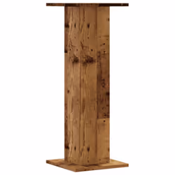vidaXL Plant Stands Garden Plant Pot Holder Flower Stand 2 pcs Engineered Wood - old wood, 30 x 30 x 80 cm - Additional view 6