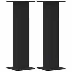 vidaXL Plant Stands Garden Plant Pot Holder Flower Stand 2 pcs Engineered Wood - black, 30 x 30 x 95 cm