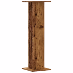 vidaXL Plant Stands Garden Plant Pot Holder Flower Stand 2 pcs Engineered Wood - old wood, 30 x 30 x 95 cm - Additional view 6