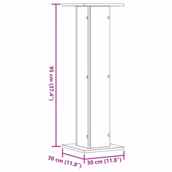 vidaXL Plant Stands Garden Plant Pot Holder Flower Stand 2 pcs Engineered Wood - oak, 30 x 30 x 95 cm