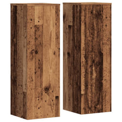 vidaXL Plant Stands Garden Plant Pot Holder Flower Stand 2 pcs Engineered wood - old wood, 33 x 33 x 100 cm