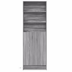 vidaXL Highboard with LED Sideboard Side Cabinet Cupboard Engineered Wood - grey sonoma, 69 x 32.5 x 200 cm - Additional view 5