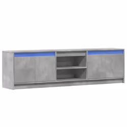 vidaXL TV Cabinet with LED TV Stand TV Unit Media Cabinet Engineered Wood - concrete grey, 180 x 34 x 50 cm - Additional view 2