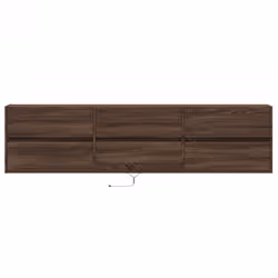 vidaXL TV Wall Cabinet with LED Lights TV Unit Wall Mounted Cabinet - brown oak, 180 x 31 x 45 cm/ 1 pcs - Additional view 5