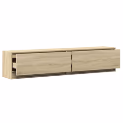 vidaXL TV Wall Cabinet with LED Floating TV Wall Unit Floating TV Cabinet - sonoma oak, 180 x 31 x 38 cm - Additional view 8