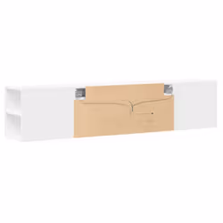 vidaXL TV Wall Cabinet with LED Lights TV Stand Floating Cabinet TV Wall Unit - white, 180 x 31 x 39.5 cm - Additional view 7