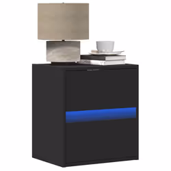 VidaXL 3307964 nightstand/bedside table Black