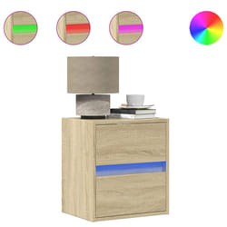 VidaXL 3307965 nightstand/bedside table 2 drawer(s) Oak