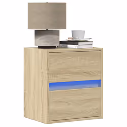 VidaXL 3307965 nightstand/bedside table 2 drawer(s) Oak