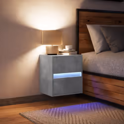VidaXL 3307967 nightstand/bedside table 2 drawer(s) Concrete colour