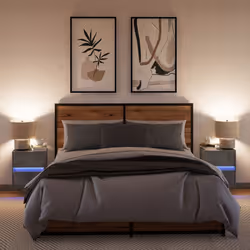 VidaXL 3307968 nightstand/bedside table Concrete colour