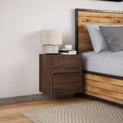 VidaXL 3307973 nightstand/bedside table 2 drawer(s) Oak - Additional view 4