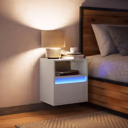 VidaXL 3307975 nightstand/bedside table White - Additional view 4
