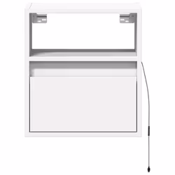 VidaXL 3307976 nightstand/bedside table 1 drawer(s) White - Additional view 6
