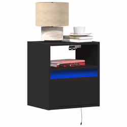 VidaXL 3307977 nightstand/bedside table Black