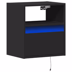 VidaXL 3307977 nightstand/bedside table Black