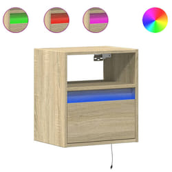 VidaXL 3307980 nightstand/bedside table 1 drawer(s) Oak