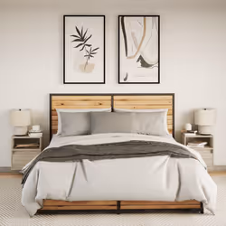 VidaXL 3307980 nightstand/bedside table 1 drawer(s) Oak - Additional view 5
