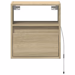 VidaXL 3307980 nightstand/bedside table 1 drawer(s) Oak - Additional view 6