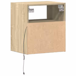 VidaXL 3307980 nightstand/bedside table 1 drawer(s) Oak - Additional view 8