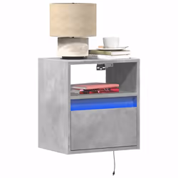 VidaXL 3307981 nightstand/bedside table Concrete colour