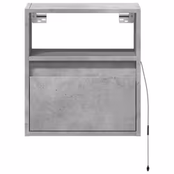VidaXL 3307982 nightstand/bedside table 1 drawer(s) Concrete colour - Additional view 6