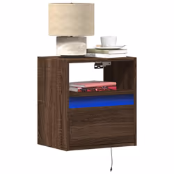 VidaXL 3307988 nightstand/bedside table 1 drawer(s) Oak
