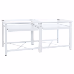 vidaXL Washing Machine Pedestal Stand Holder Raiser Dryer Pedestal Stand White - 9.4 kg
