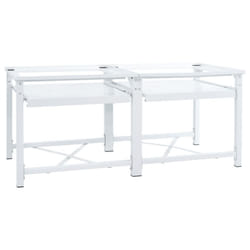 vidaXL Washing Machine Pedestal Stand Holder Raiser Dryer Pedestal Stand White - 9.4 kg