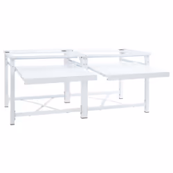 vidaXL Washing Machine Pedestal Stand Holder Raiser Dryer Pedestal Stand White - 9.4 kg