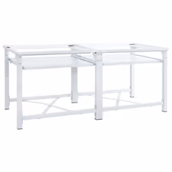vidaXL Washing Machine Pedestal Stand Holder Raiser Dryer Pedestal Stand White - 9.4 kg - Additional view 4