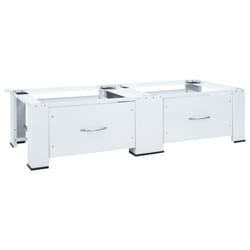 vidaXL Washing Machine Pedestal Stand Holder Raiser Dryer Pedestal Stand White - 22.4 kg