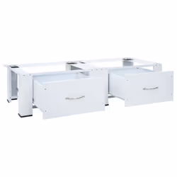 vidaXL Washing Machine Pedestal Stand Holder Raiser Dryer Pedestal Stand White - 22.4 kg