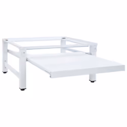 vidaXL Washing Machine Pedestal Stand Holder Raiser Dryer Pedestal Stand White - 7.8 kg