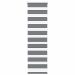 vidaXL Zebra Blind Dark Grey 45x230 cm Fabric Width 40.9 cm Polyester - dark grey, 45 x 100 cm