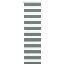 vidaXL Zebra Blind Dark Grey 45x230 cm Fabric Width 40.9 cm Polyester - dark grey, 45 x 100 cm