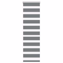 vidaXL Zebra Blind Dark Grey 45x230 cm Fabric Width 40.9 cm Polyester - dark grey, 50 x 100 cm
