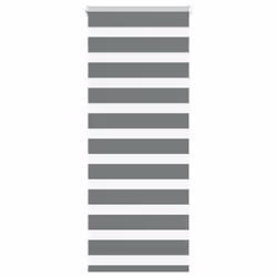 vidaXL Zebra Blind Dark Grey 60x230 cm Fabric Width 55.9 cm Polyester - dark grey, 65 x 100 cm