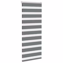 vidaXL Zebra Blind Dark Grey 60x230 cm Fabric Width 55.9 cm Polyester - dark grey, 65 x 100 cm