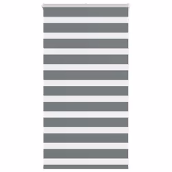 vidaXL Zebra Blind Dark Grey 60x230 cm Fabric Width 55.9 cm Polyester - dark grey, 70 x 100 cm