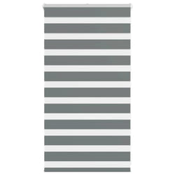 vidaXL Zebra Blind Dark Grey 60x230 cm Fabric Width 55.9 cm Polyester - dark grey, 70 x 100 cm