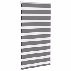 vidaXL Zebra Blind Fabric Polyester - dark grey, 75 x 100 cm