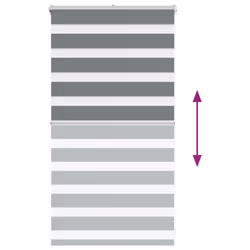 vidaXL Zebra Blind Fabric Polyester - dark grey, 75 x 100 cm - Additional view 4