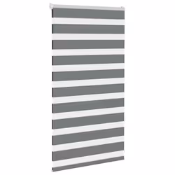 vidaXL Zebra Blind Fabric Polyester - dark grey, 80 x 100 cm