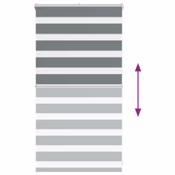 vidaXL Zebra Blind Fabric Polyester - dark grey, 80 x 100 cm - Additional view 4