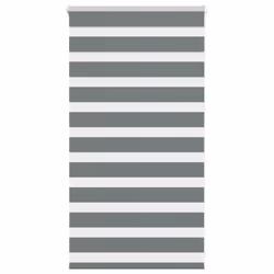 vidaXL Zebra Blind Fabric Polyester - dark grey, 85 x 100 cm