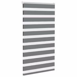 vidaXL Zebra Blind Fabric Polyester - dark grey, 90 x 100 cm