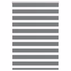 vidaXL Zebra Blind Fabric Polyester - dark grey, 110 x 100 cm