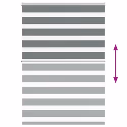 vidaXL Zebra Blind Fabric Polyester - dark grey, 110 x 100 cm - Additional view 4